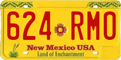 NM license plate 624RMO