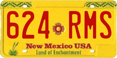 NM license plate 624RMS