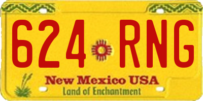 NM license plate 624RNG