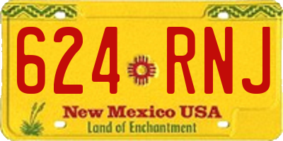 NM license plate 624RNJ