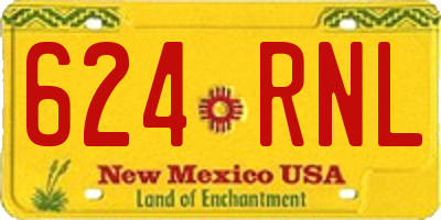 NM license plate 624RNL