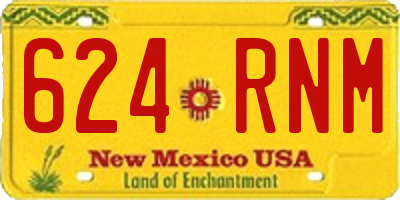 NM license plate 624RNM