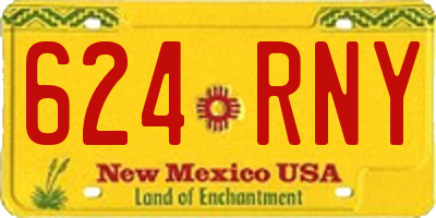 NM license plate 624RNY