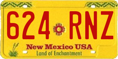 NM license plate 624RNZ