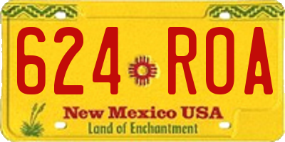 NM license plate 624ROA