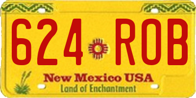 NM license plate 624ROB