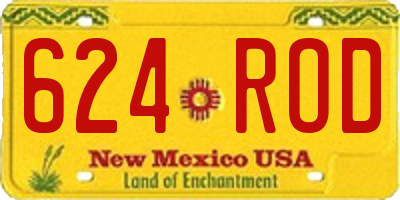 NM license plate 624ROD