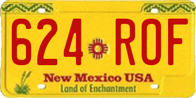 NM license plate 624ROF