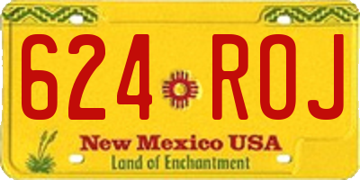 NM license plate 624ROJ