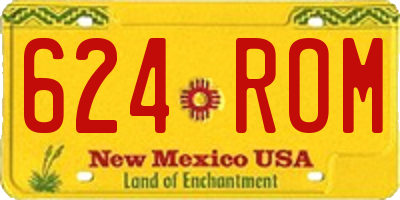 NM license plate 624ROM