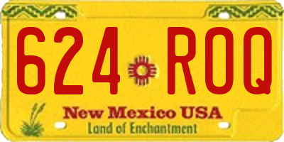 NM license plate 624ROQ