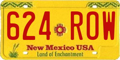 NM license plate 624ROW