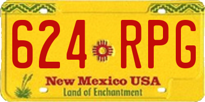 NM license plate 624RPG