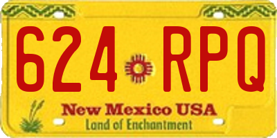 NM license plate 624RPQ