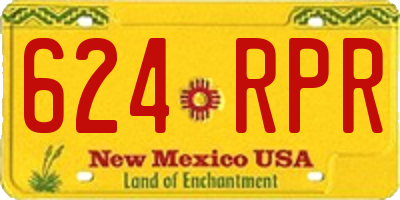 NM license plate 624RPR