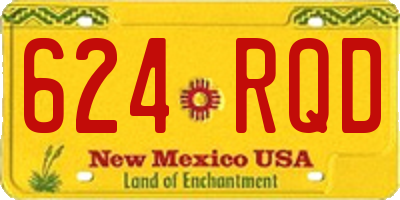 NM license plate 624RQD