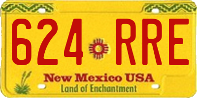 NM license plate 624RRE