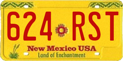 NM license plate 624RST