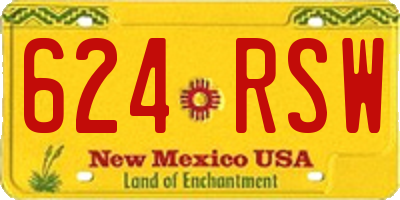 NM license plate 624RSW
