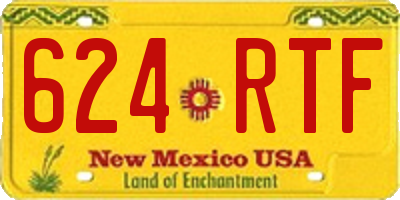 NM license plate 624RTF