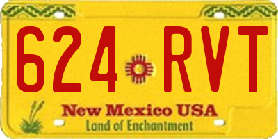 NM license plate 624RVT