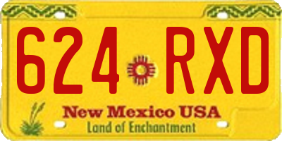 NM license plate 624RXD