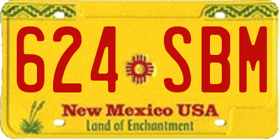 NM license plate 624SBM