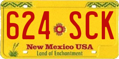 NM license plate 624SCK