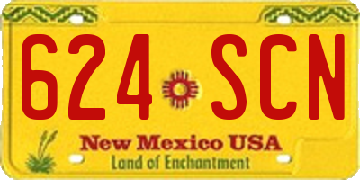 NM license plate 624SCN