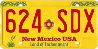NM license plate 624SDX
