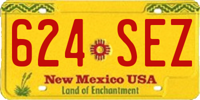 NM license plate 624SEZ