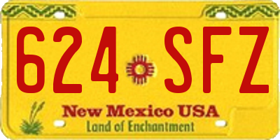 NM license plate 624SFZ