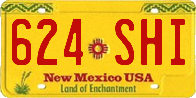 NM license plate 624SHI