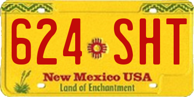 NM license plate 624SHT