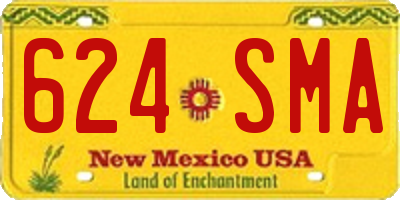 NM license plate 624SMA