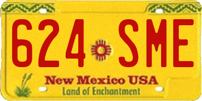 NM license plate 624SME