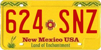 NM license plate 624SNZ