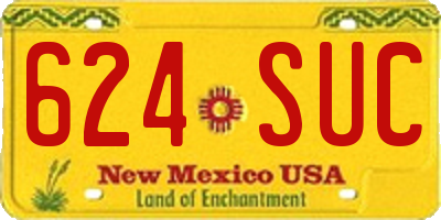 NM license plate 624SUC