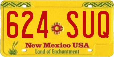 NM license plate 624SUQ