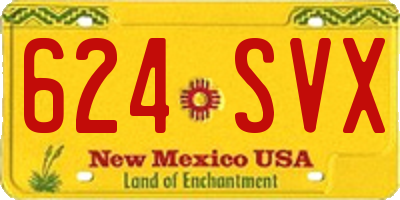 NM license plate 624SVX