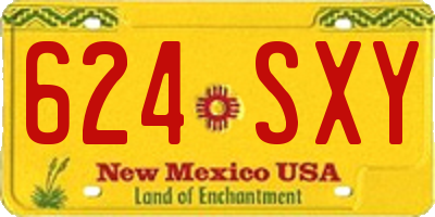 NM license plate 624SXY