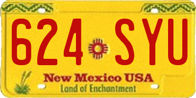 NM license plate 624SYU