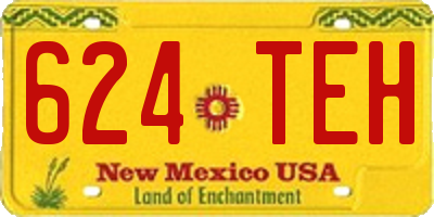 NM license plate 624TEH