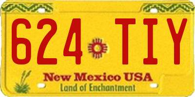 NM license plate 624TIY