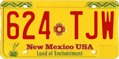 NM license plate 624TJW