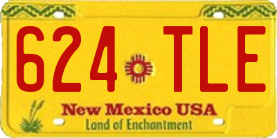 NM license plate 624TLE