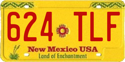 NM license plate 624TLF