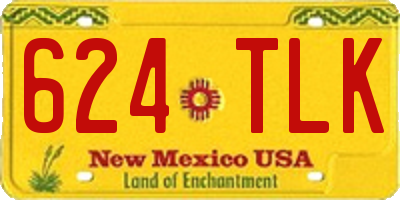 NM license plate 624TLK