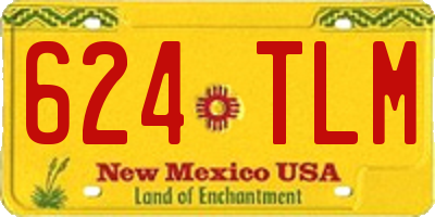 NM license plate 624TLM