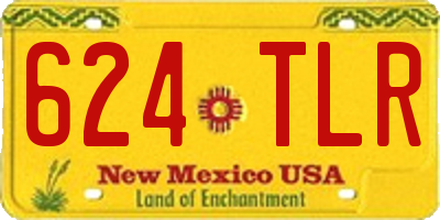 NM license plate 624TLR
